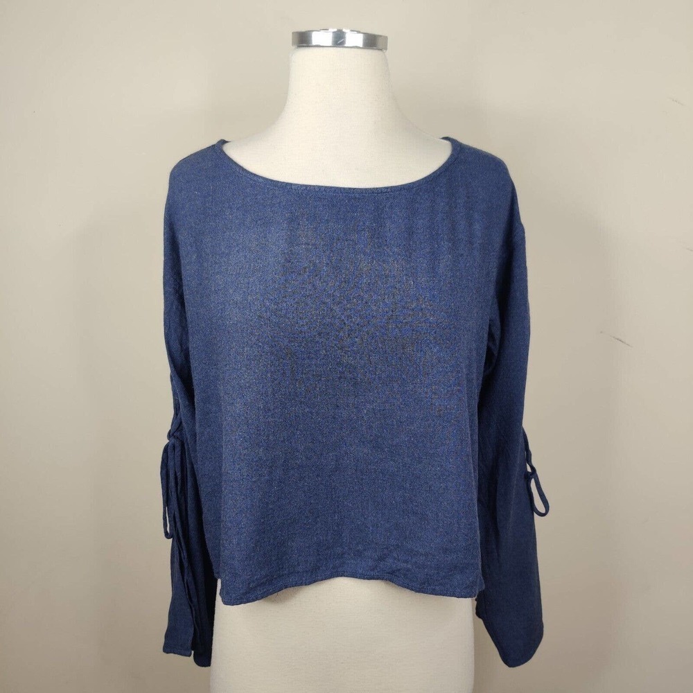 Cloth & Stone Shirt‎ Lace Up Sleeve Blouse